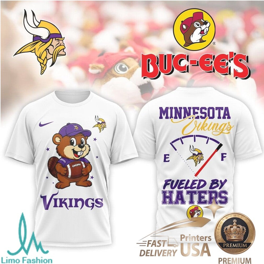 Minnesota Vikings Football Beaver Mascot Fueled By Haters T Shirt - Limotees LLC