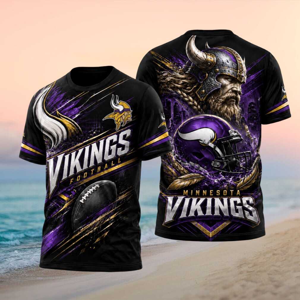 Minnesota Vikings Football Norseman Helmet Graphic Shirt