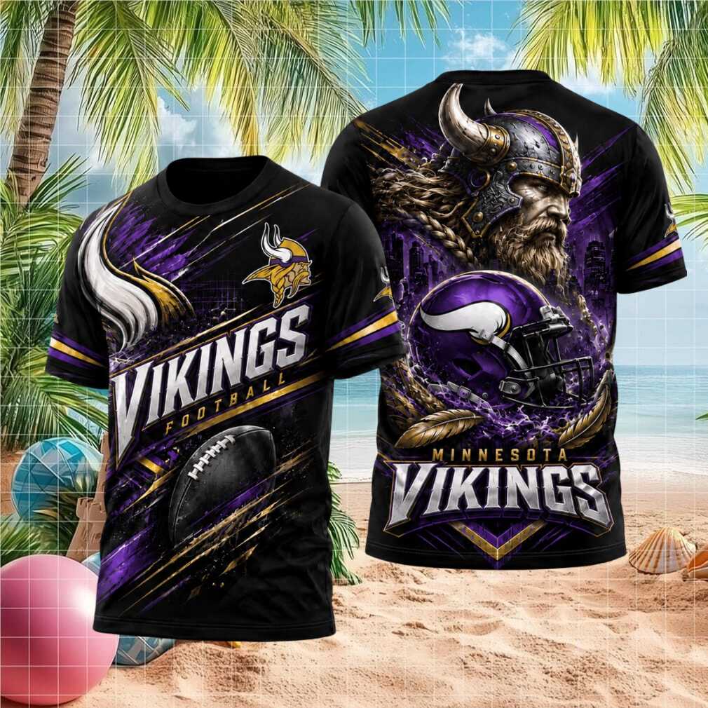 Minnesota Vikings Football Norseman Helmet Graphic Shirt
