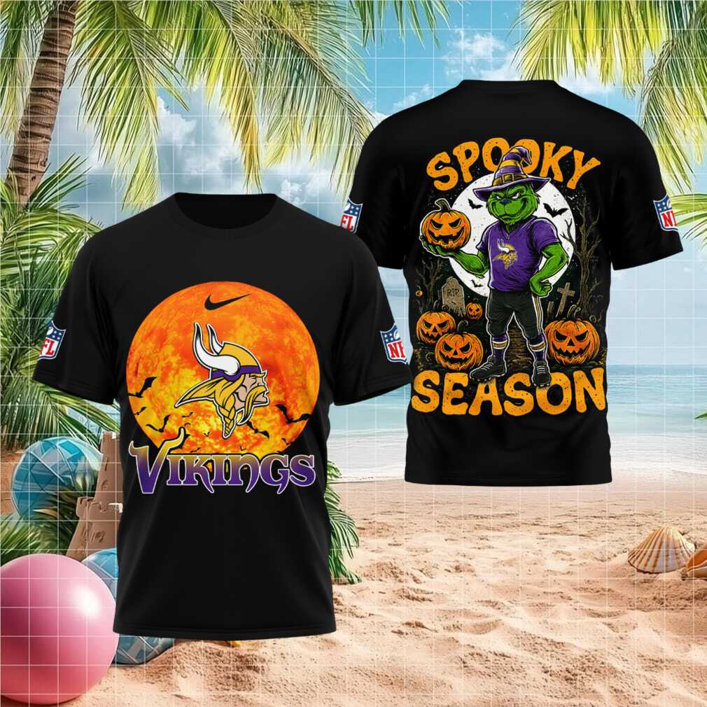 Minnesota Vikings Grinch Spooky Season Halloween Shirt