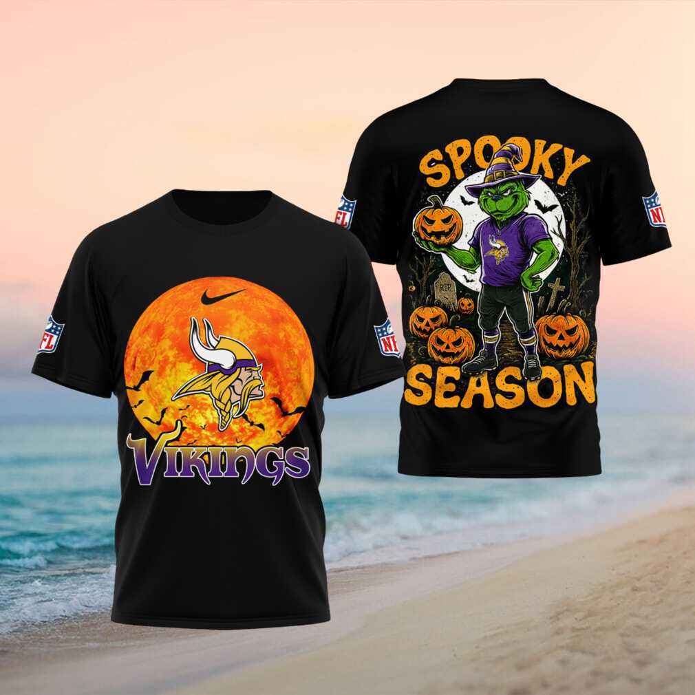 Minnesota Vikings Grinch Spooky Season Halloween Shirt