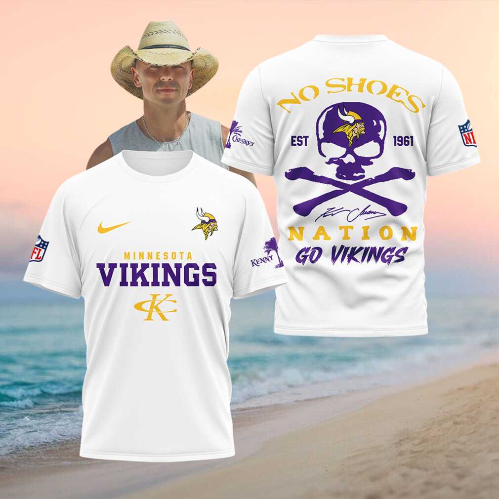 Minnesota Vikings Kenny Chesney No Shoes Nation Shirt
