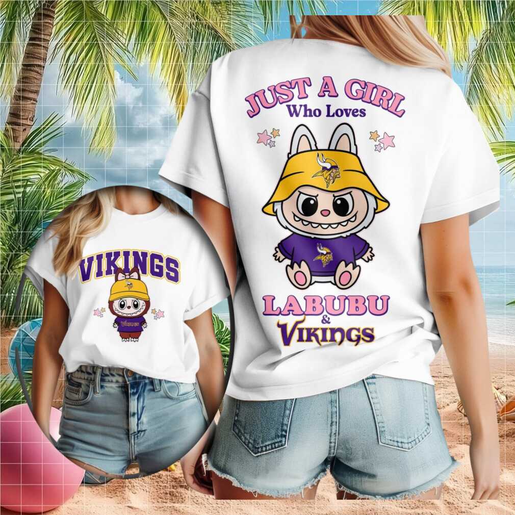 Minnesota Vikings Labubu Mascot Just A Girl Who Loves Football T Shirt - Limotees LLC