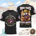 Minnesota Vikings Mascot Firefighter Graphic T Shirt - Limotees LLC