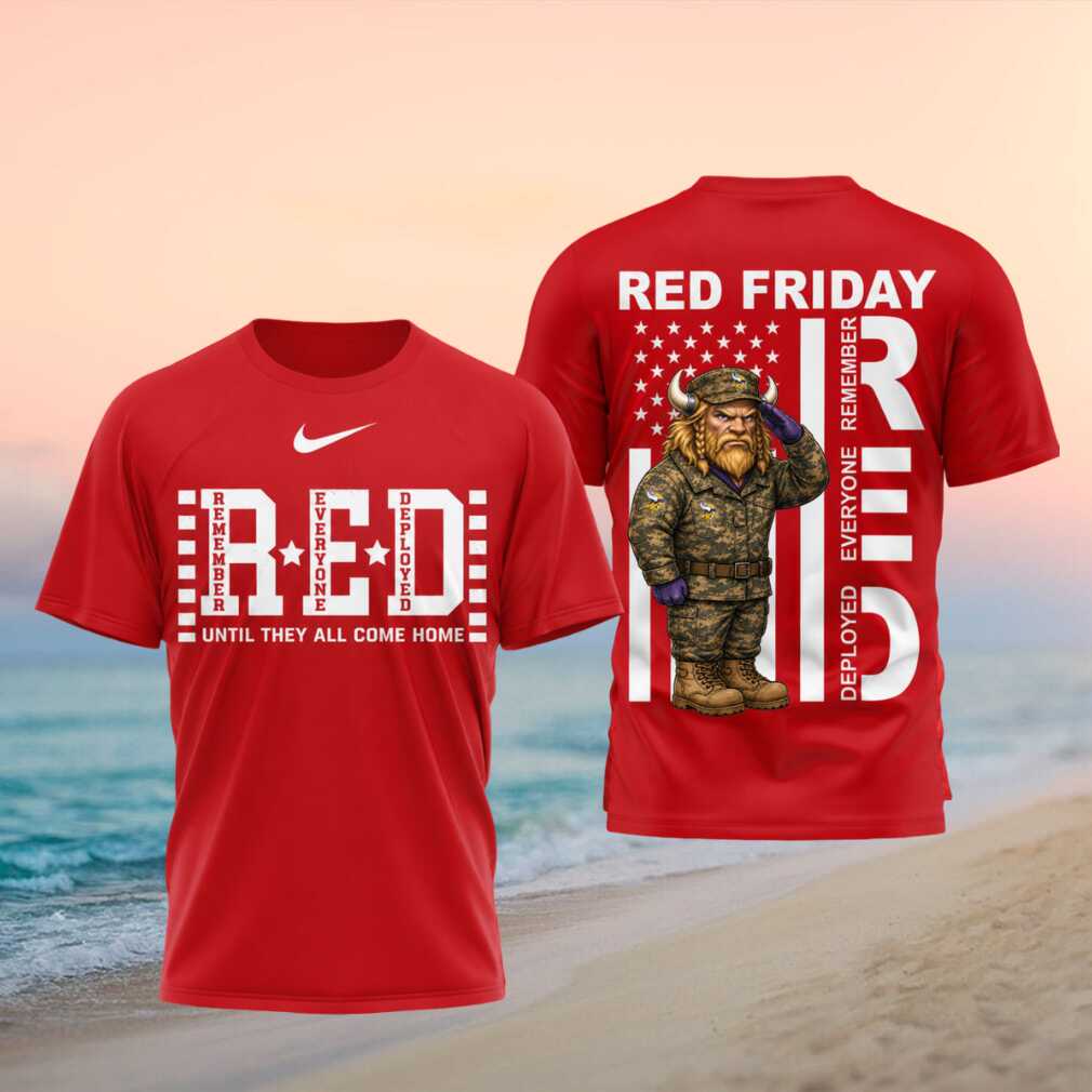Minnesota Vikings Military Mascot Red Friday Patriotic Shirt - Limotees LLC
