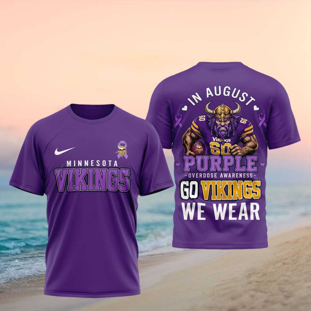 Minnesota Vikings Overdose Awareness Purple Go Vikings Shirt