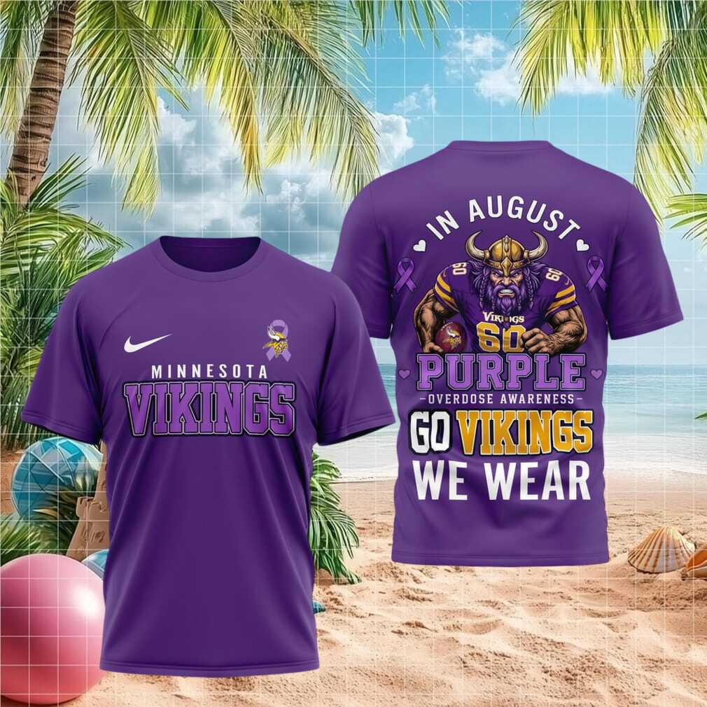 Minnesota Vikings Overdose Awareness Purple Go Vikings Shirt
