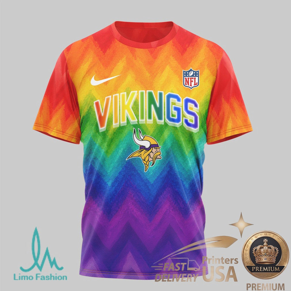 Minnesota Vikings Snoopy Pride Human Beings Rainbow T Shirt - Limotees LLC