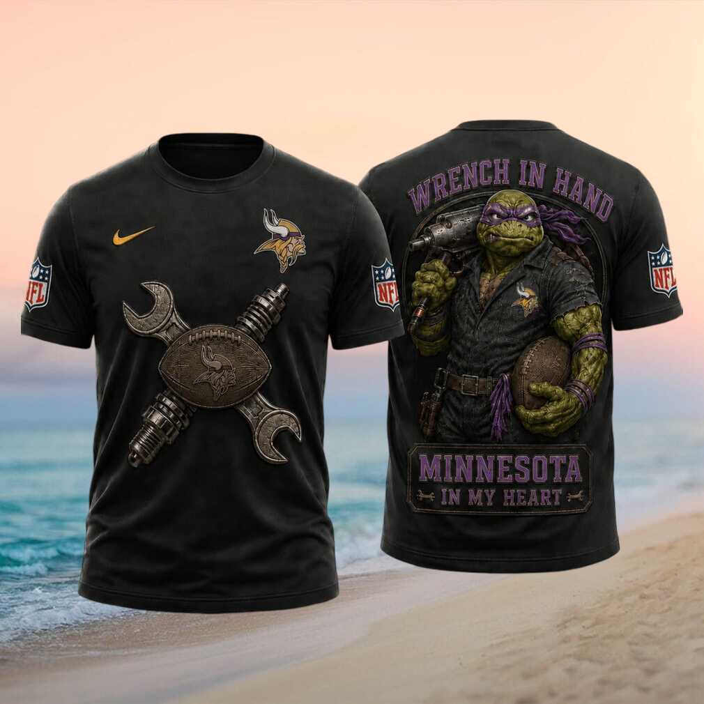 Minnesota Vikings Turtle Mechanic Wrench In Hand Football Shirt