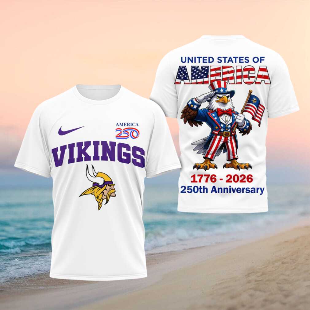 Minnesota Vikings USA 250th Anniversary Patriotic Uncle Sam Eagle Shirt - Limotees LLC