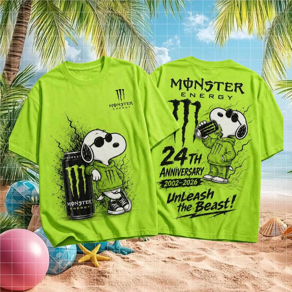 Monster Energy Drink Snoopy 24th Anniversary Unleash Beast T Shirt