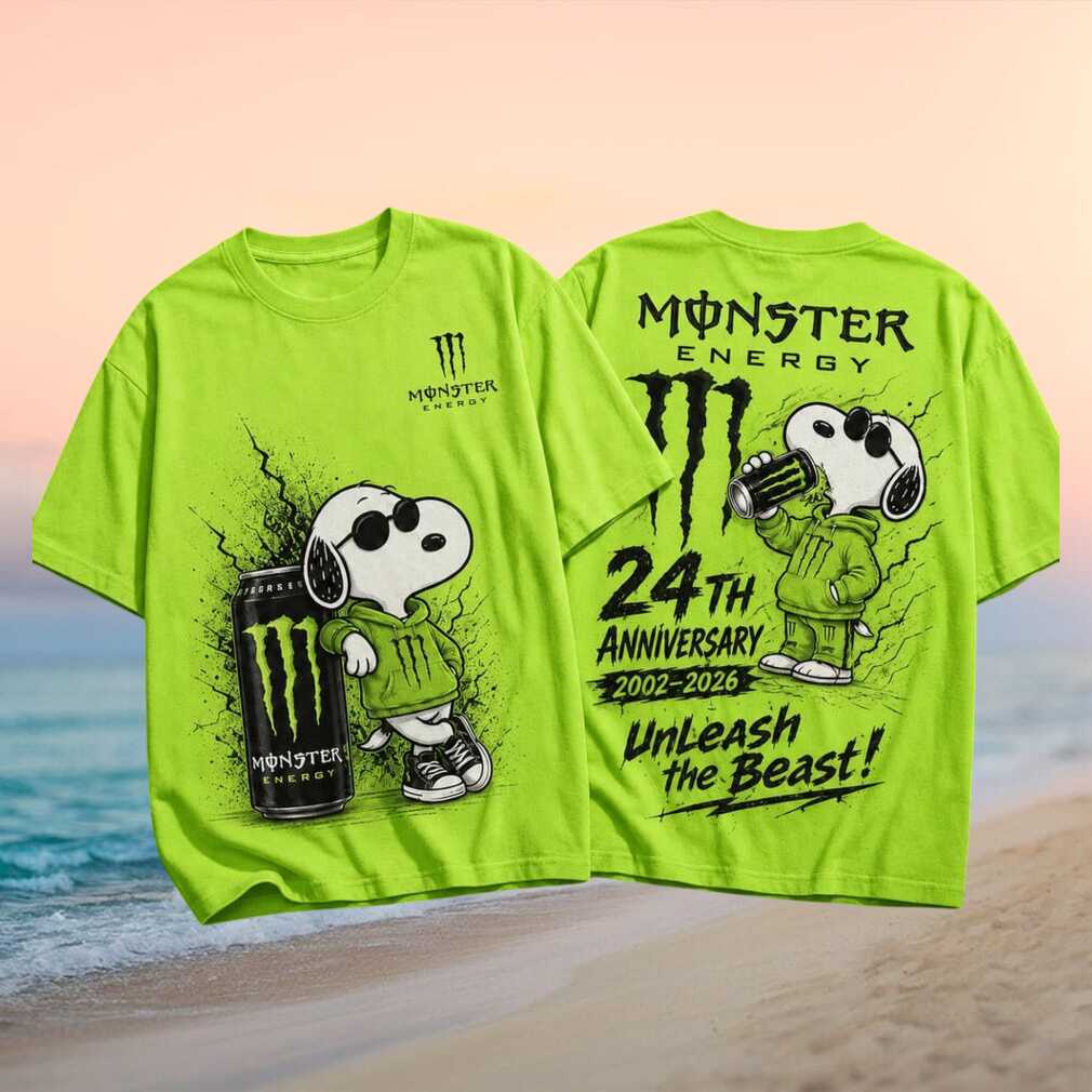 Monster Energy Drink Snoopy 24th Anniversary Unleash Beast T Shirt