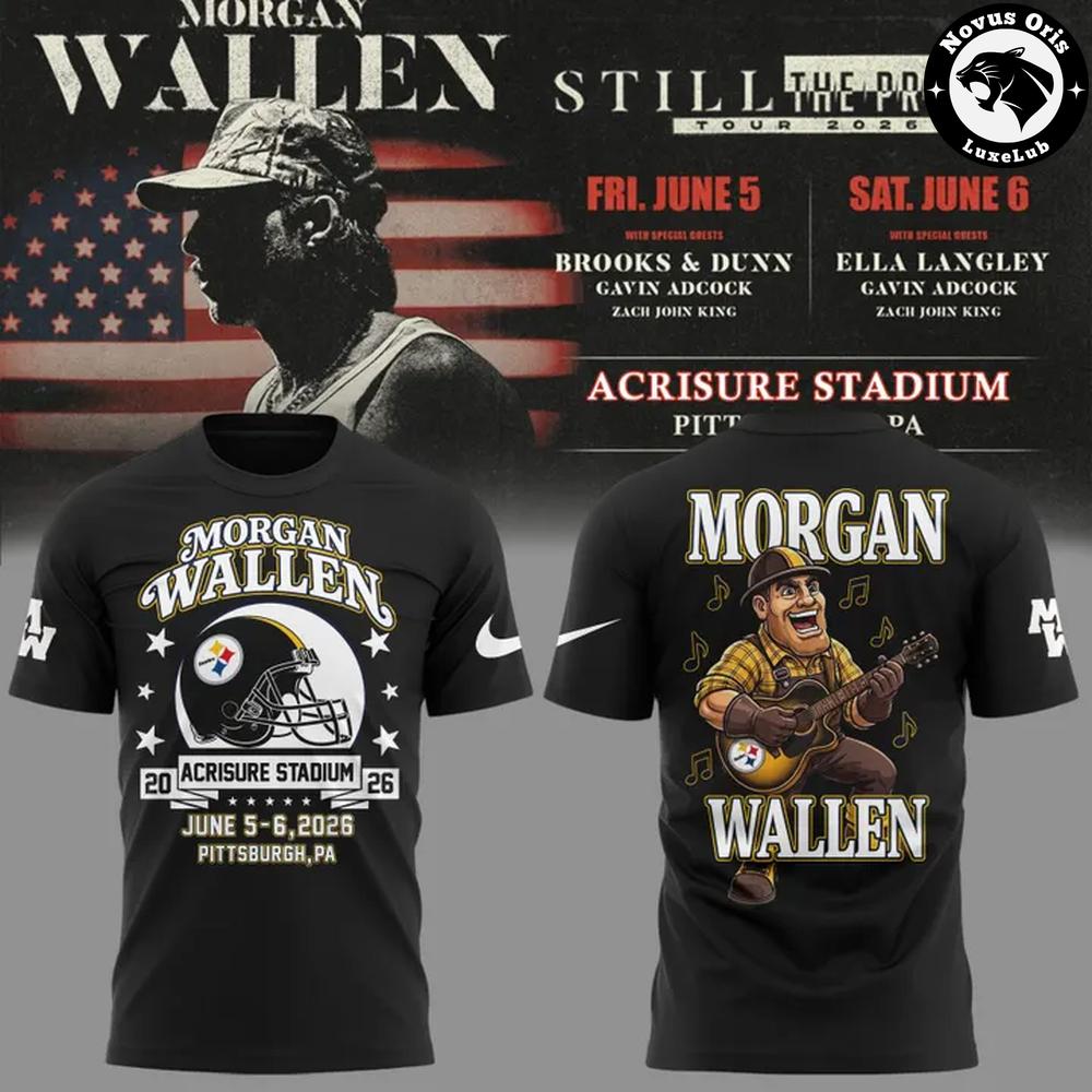 Morgan Wallen x Pittsburgh Steelers Shirt Acrisure Stadium 2026 NFL Football T-Shirt