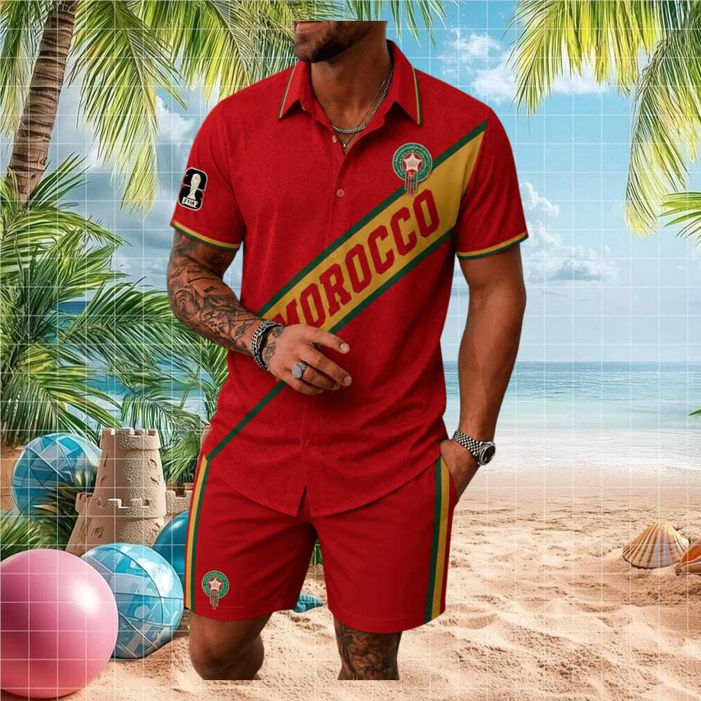 Morocco Football Fan Heritage Pattern Shirt - Limotees LLC