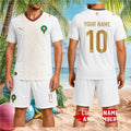 Morocco Football Federation Traditional Pattern Custom Name Number Fan Shirt Women Shirt - Limotees LLC