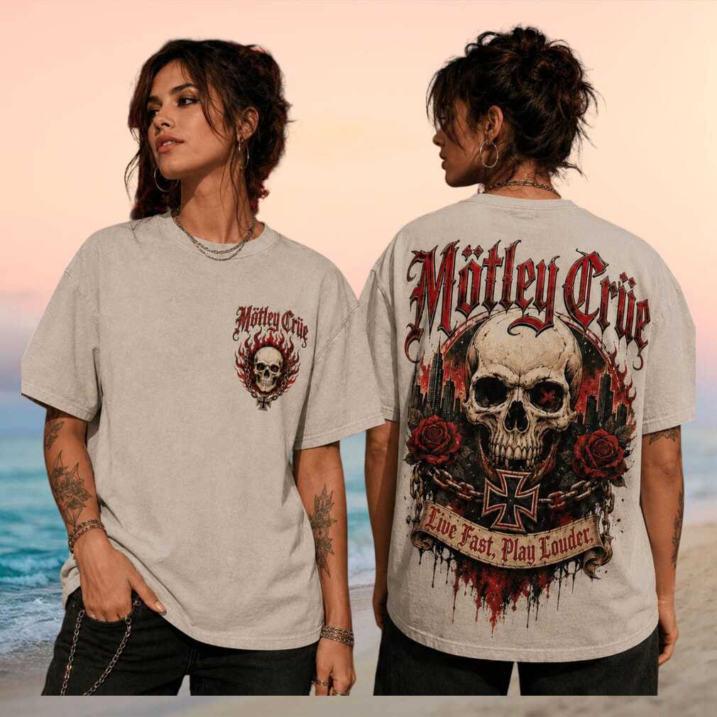 Mötley Crüe Live Fast Play Louder 2026 Glam Metal Band Women Fans Shirt