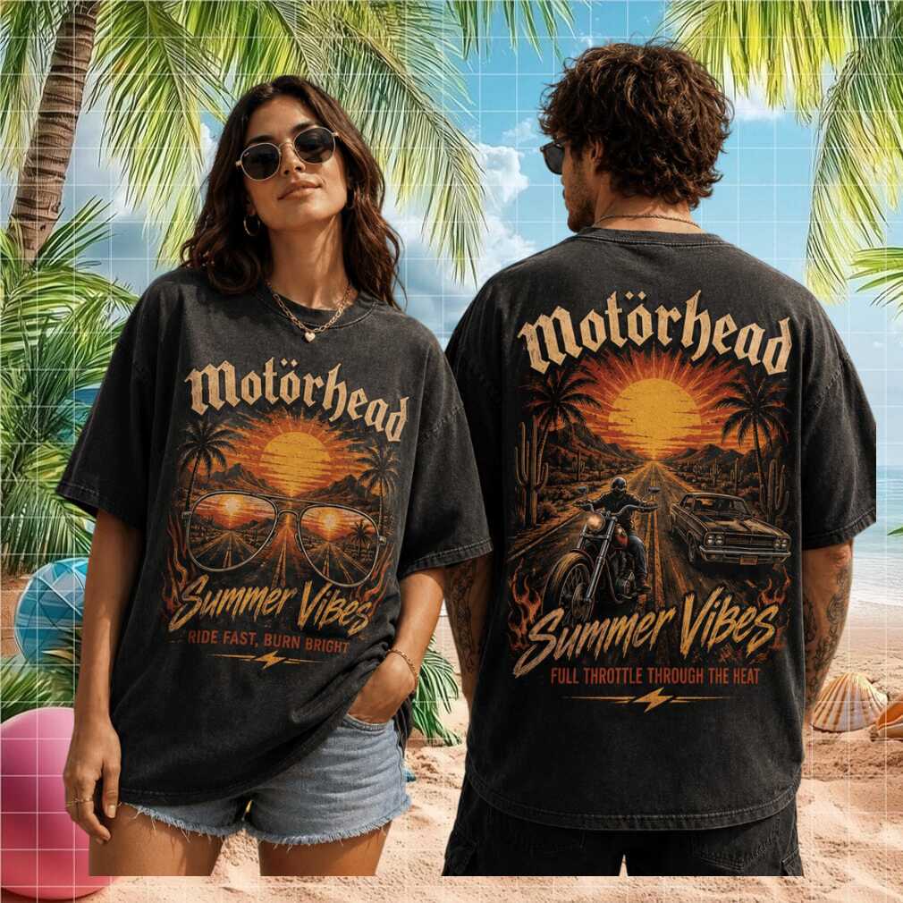 Motorhead Summer Vibes Motorcycle Sunset Highway Graphic Shirt