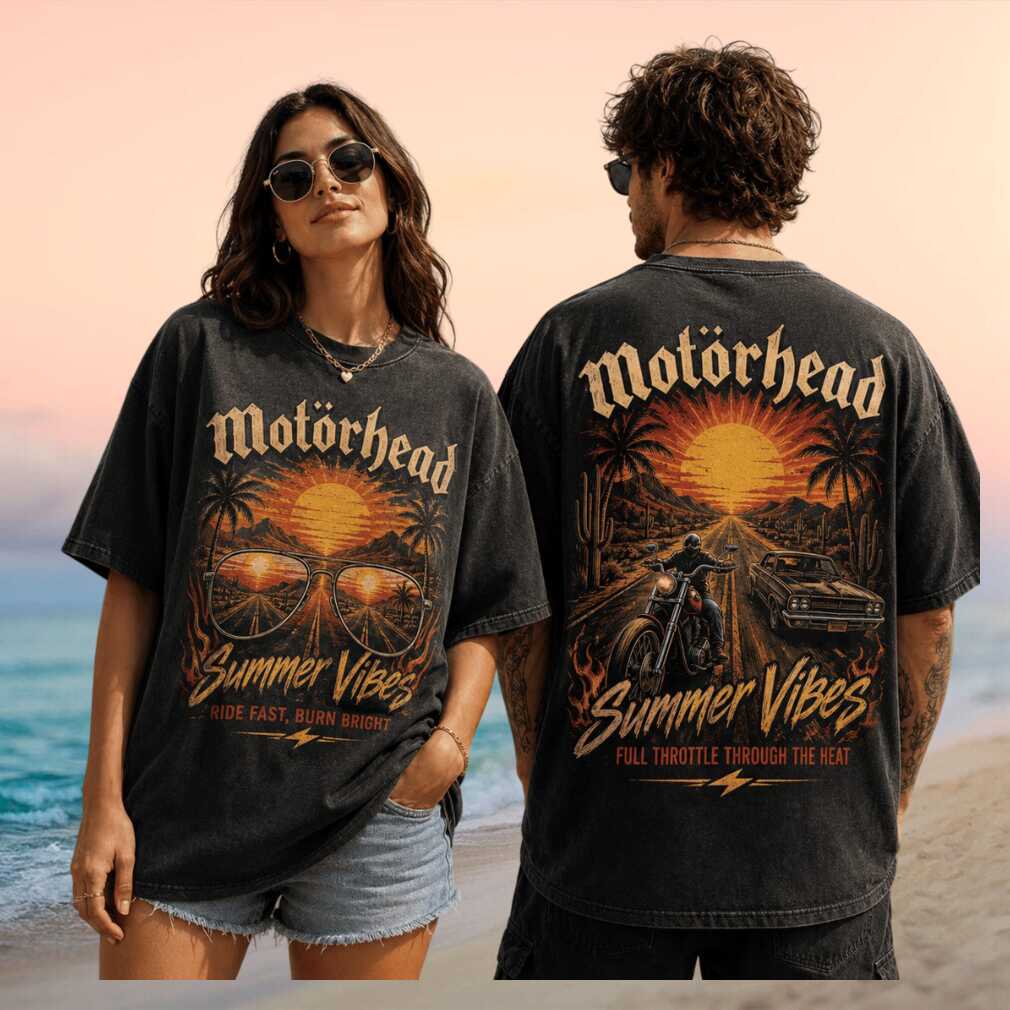 Motorhead Summer Vibes Motorcycle Sunset Highway Graphic Shirt