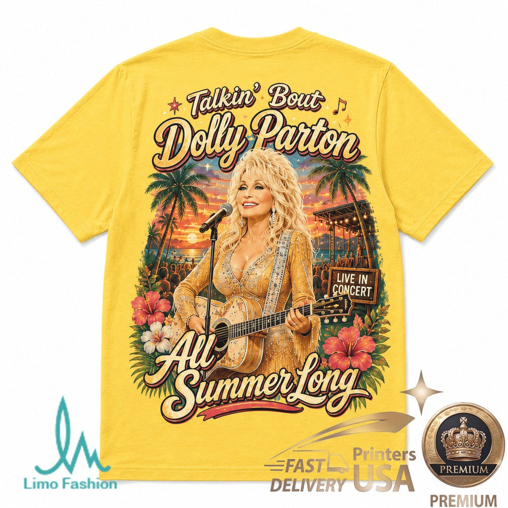 Dolly Parton Summer Vibes Tropical Country Music Concert Shirt