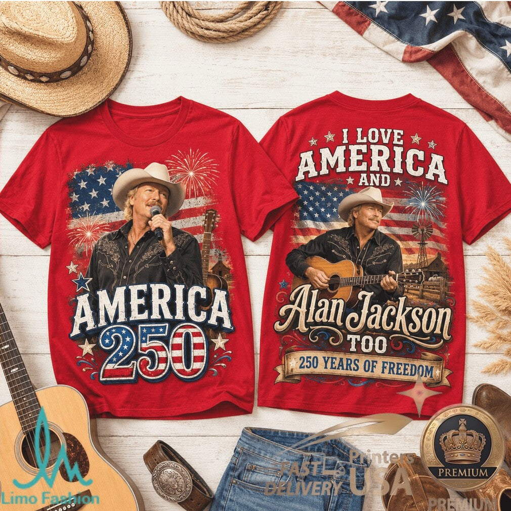 Alan Jackson America 250 Years of Freedom Patriotic Country Shirt - Limotees LLC