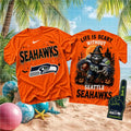 Seattle Seahawks Halloween Witch Football Scary Shirt