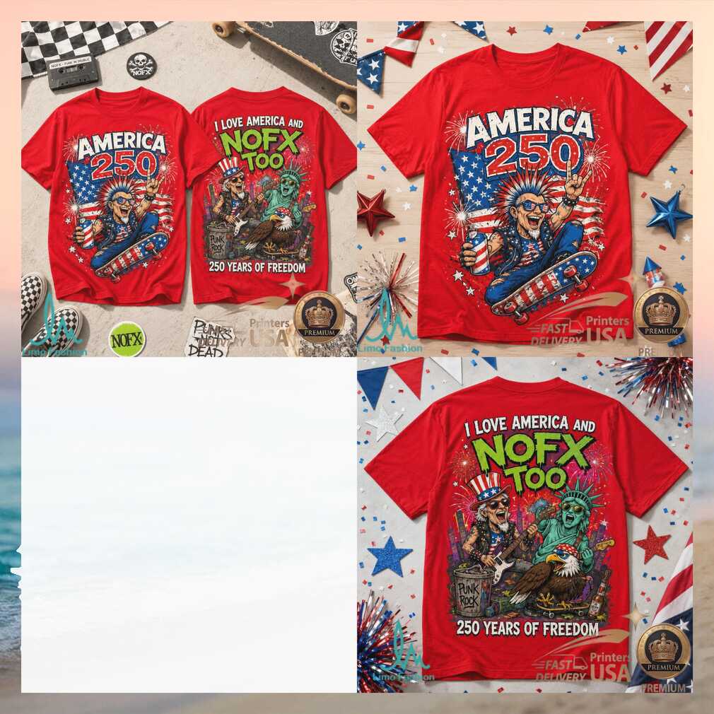 NOFX Patriotic Skater Punk Rock 250 Years Of Freedom Music Shirt