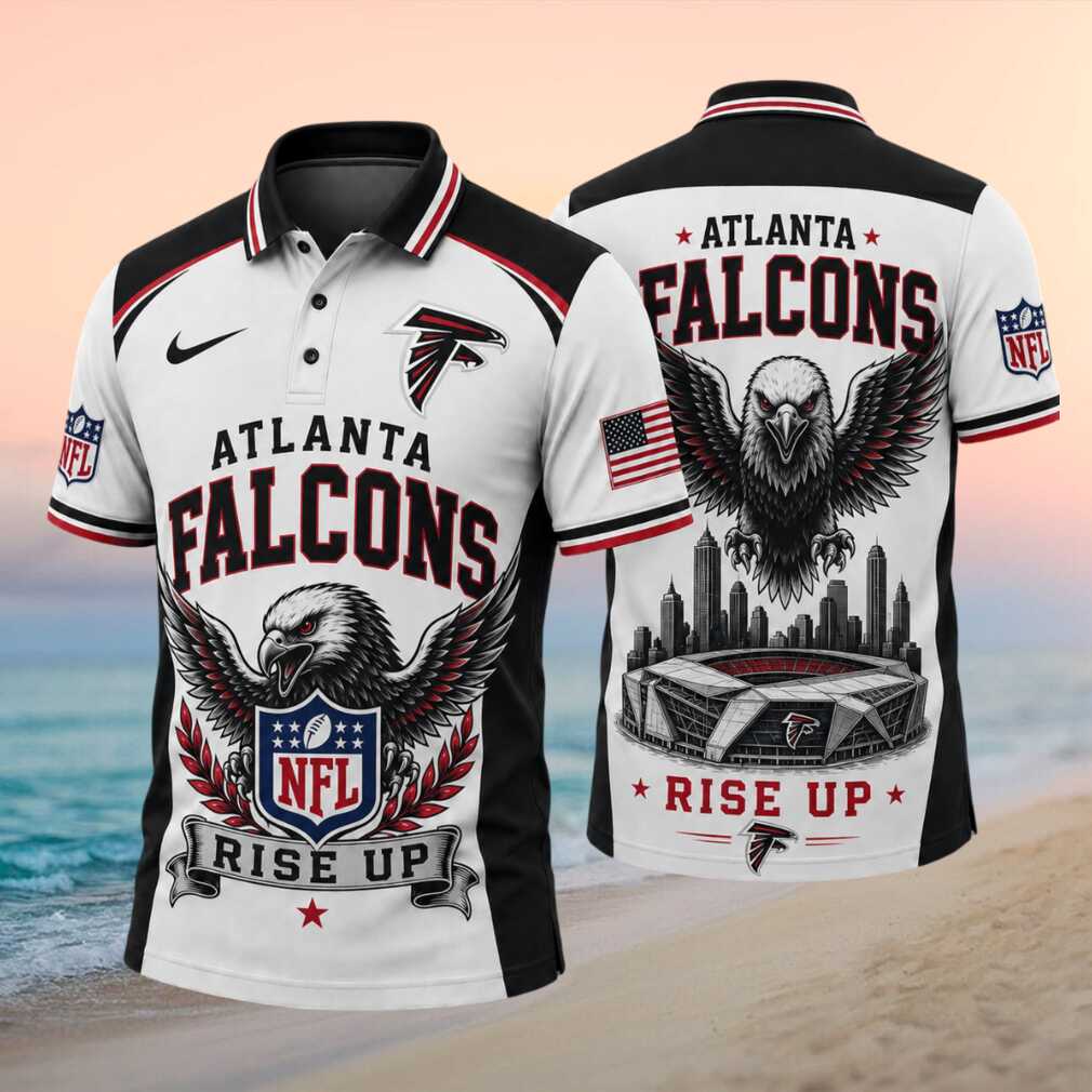 Atlanta Falcons Rise Up Stadium Skyline Wings Football Shirt - Limotees LLC