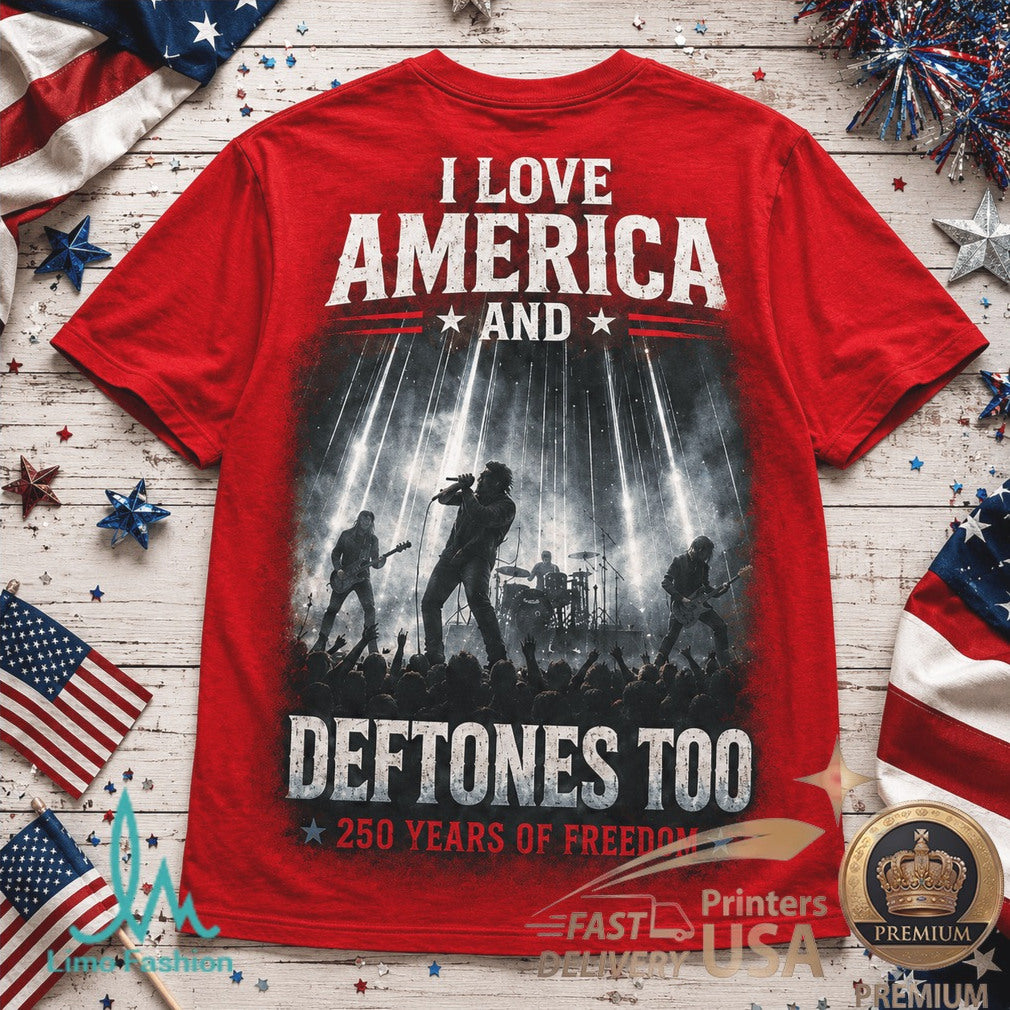 Deftones America 250 Years Of Freedom Band Graphic Shirt - Limotees LLC