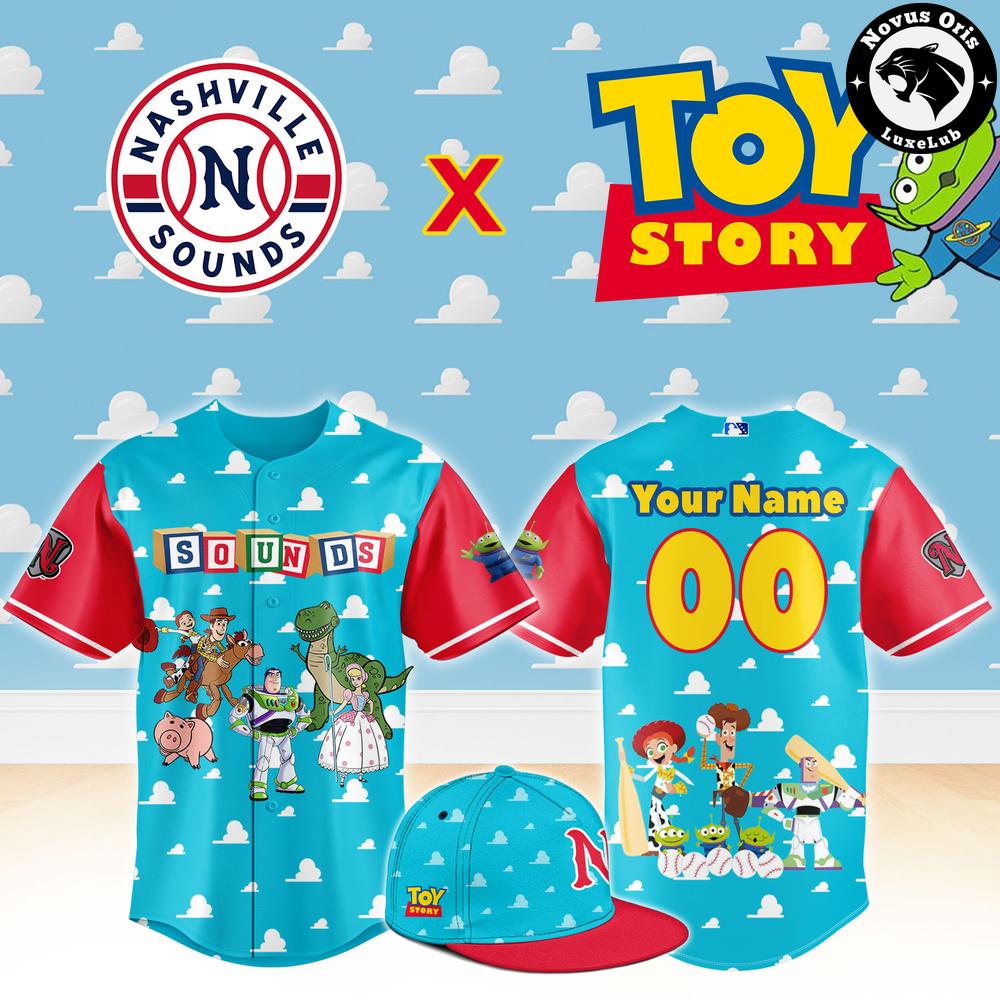 Nashville Sounds x Toy Story Night Woody Buzz Lightyear Custom Baseball Jersey