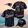 New England Patriots Cyborg Mascot Go Pats Graphic Baseball Jersey