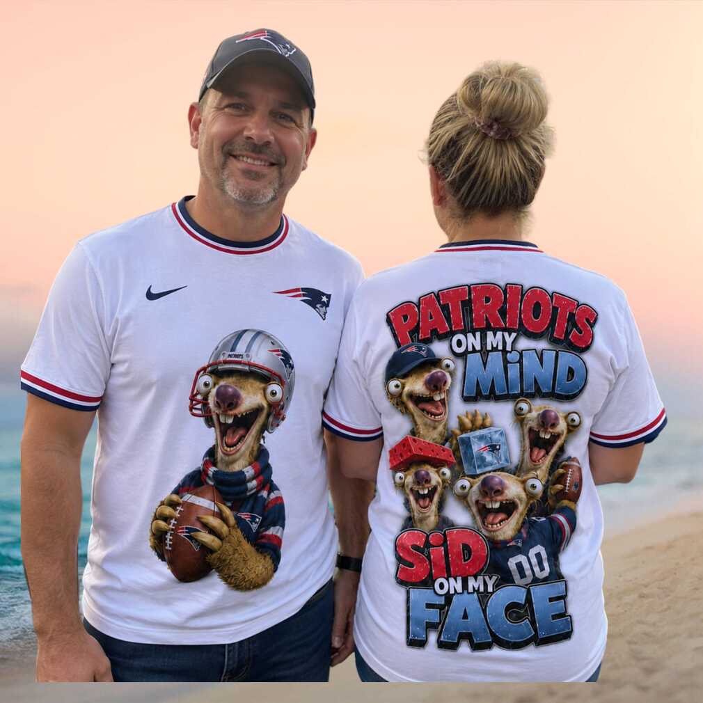 New England Patriots Football Fans Sid The Sloth Ice Age Cartoon White Men Women Shirt