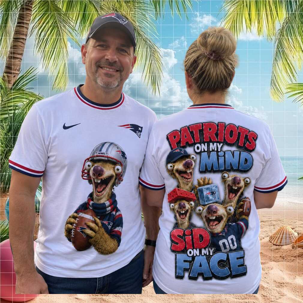 New England Patriots Football Fans Sid The Sloth Ice Age Cartoon White Men Women Shirt