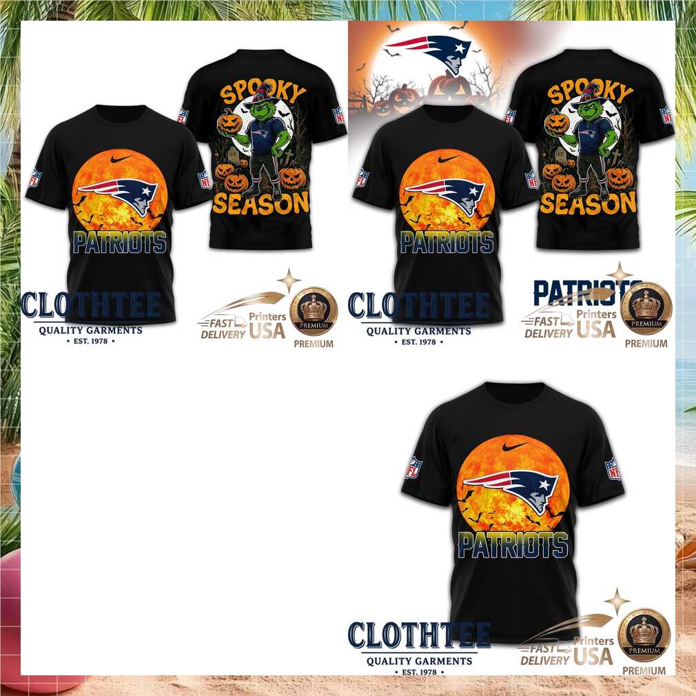 New England Patriots Grinch Spooky Season Halloween Shirt