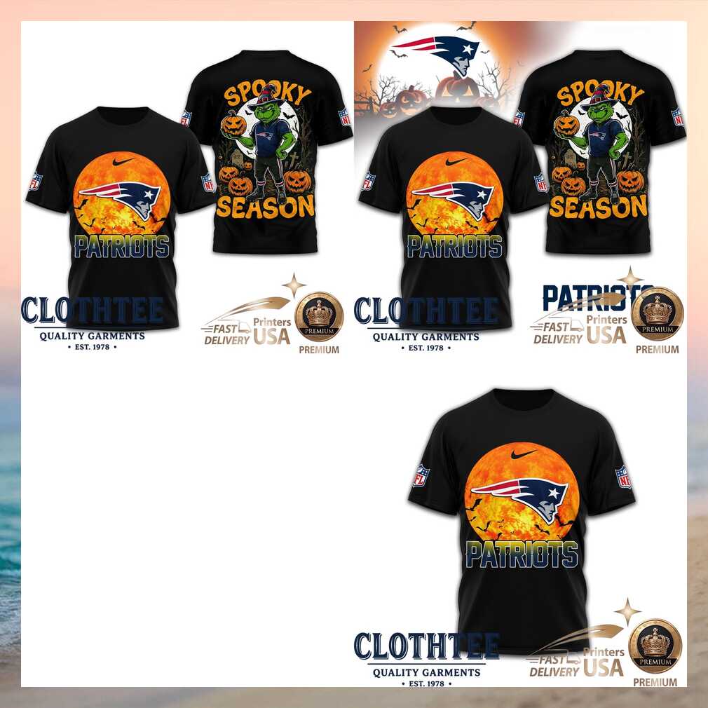 New England Patriots Grinch Spooky Season Halloween Shirt