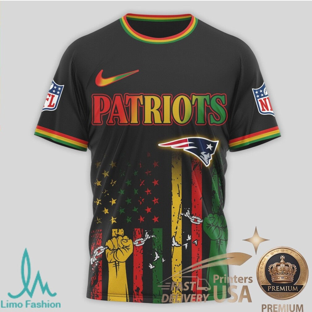 New England Patriots Juneteenth Freedom Day 2026 T Shirt - Limotees LLC