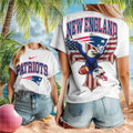 New England Patriots Logo Eagle American Cross Shirt - Limotees LLC
