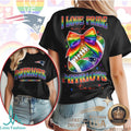 New England Patriots Pride Rainbow Football LGBT Fan T Shirt - Limotees LLC