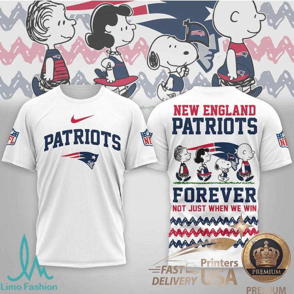 New England Patriots Snoopy Peanuts Forever Fans T Shirt - Limotees LLC