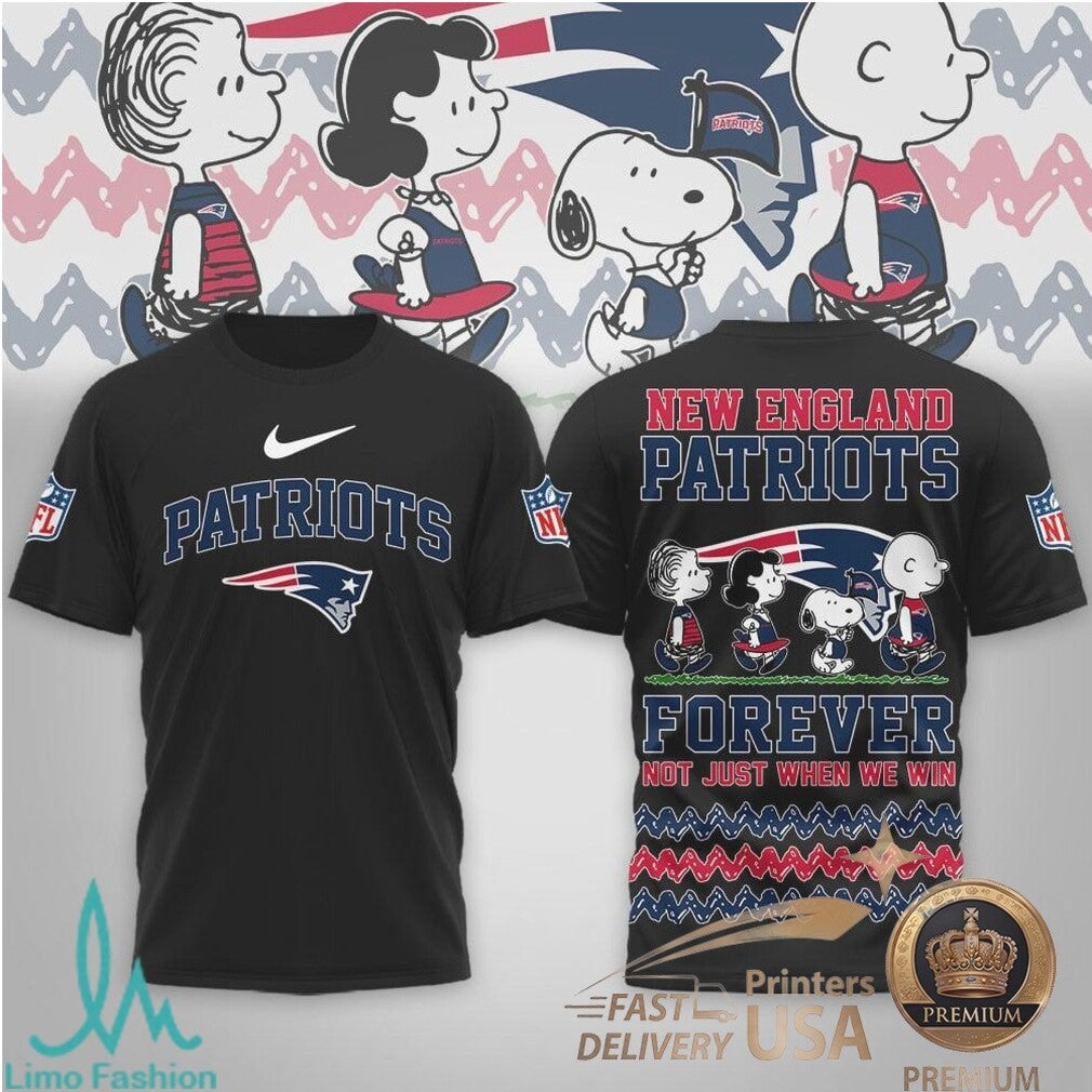 New England Patriots Snoopy Peanuts Forever Fans T Shirt - Limotees LLC