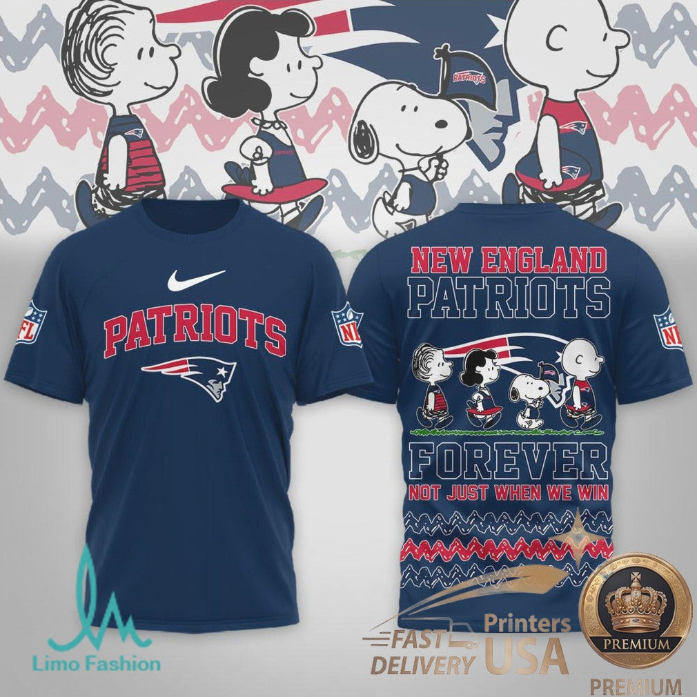 New England Patriots Snoopy Peanuts Forever Fans T Shirt - Limotees LLC