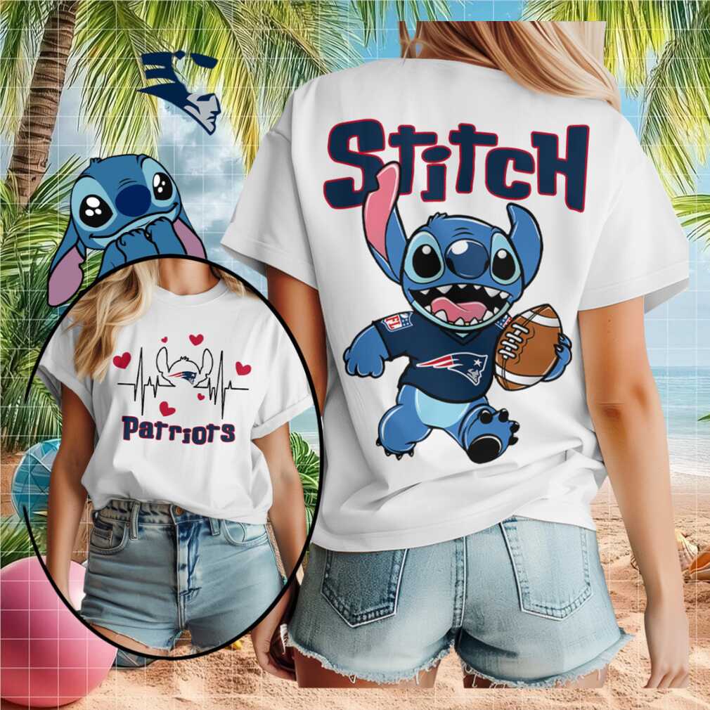 New England Patriots Stitch Football Heartbeat Shirt