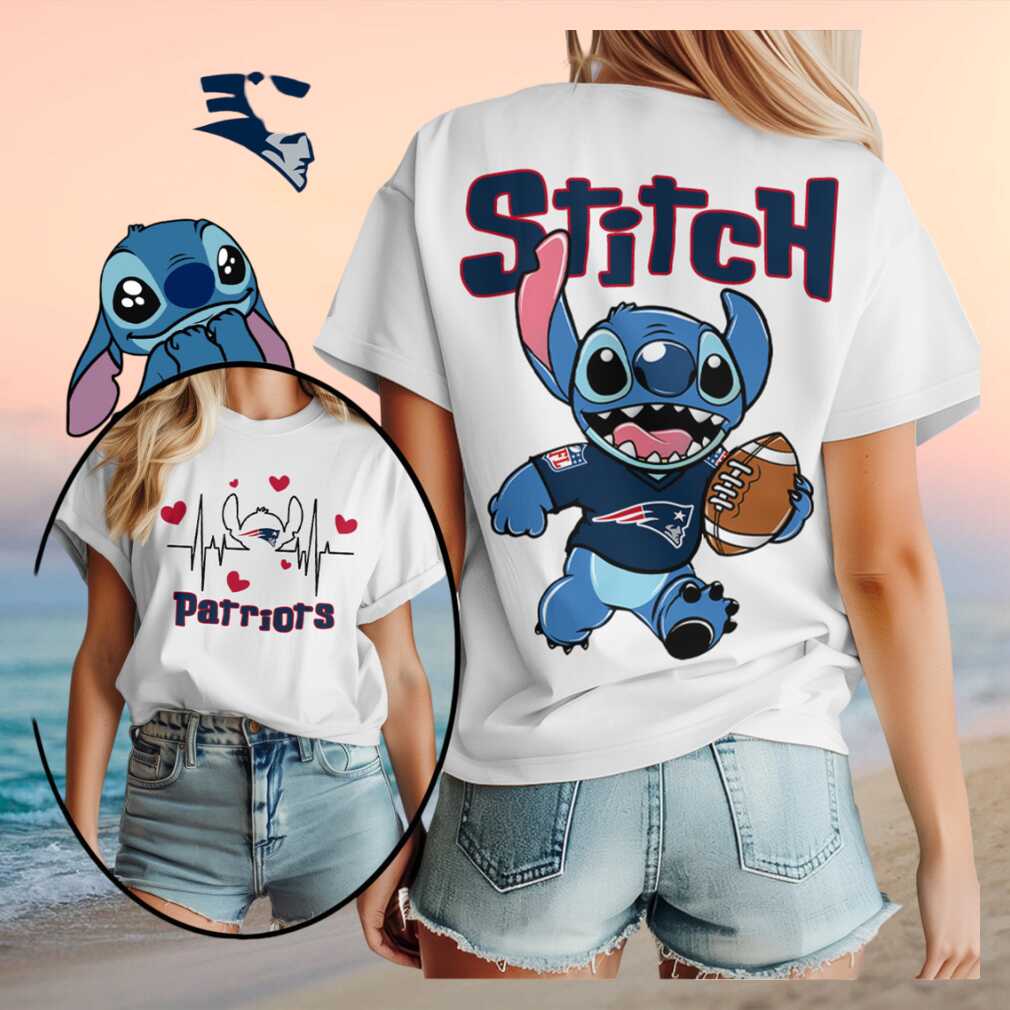 New England Patriots Stitch Football Heartbeat Shirt