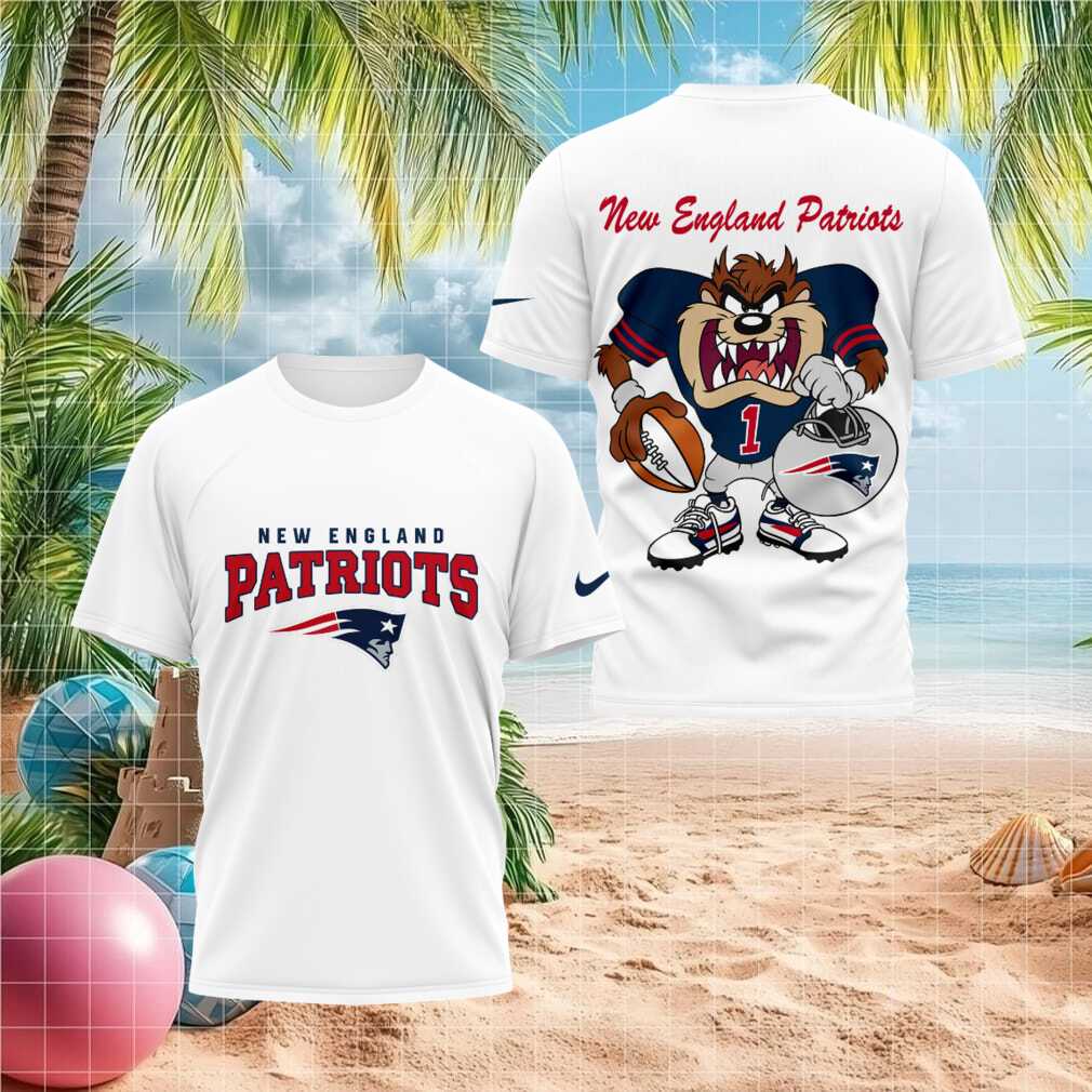 New England Patriots Taz Football Mascot Sports Fan T Shirt