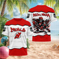 New Jersey Devils Hockey Skeleton Skull Graffiti Shirt