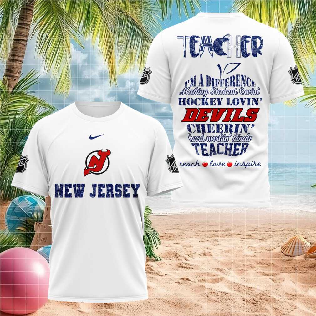 New Jersey Devils Hockey Teacher Love Inspire T Shirt