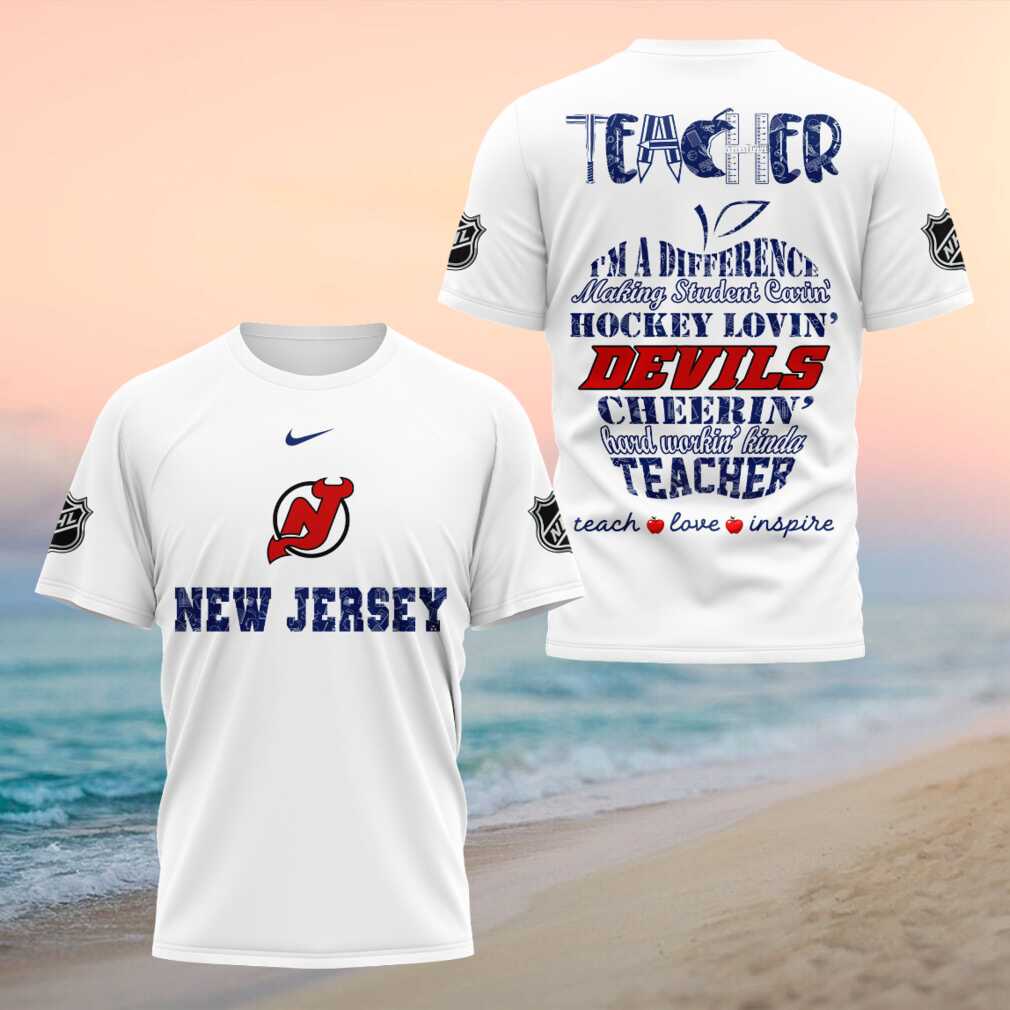 New Jersey Devils Hockey Teacher Love Inspire T Shirt