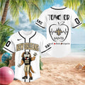 New Orleans Football Bull Mascot Teacher Apple Heartbeat Baseball Shirt