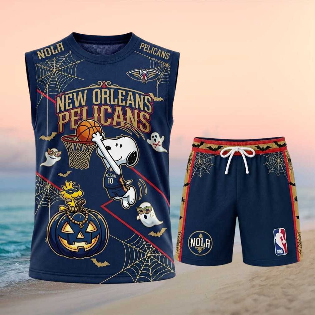 New Orleans Pelicans Snoopy Halloween Basketball Shirt