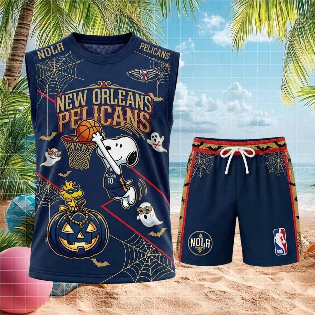New Orleans Pelicans Snoopy Halloween Basketball Shirt