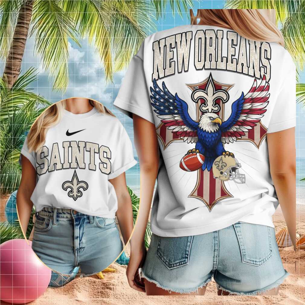 New Orleans Saints Patriotic Eagle Football Shirt - Limotees LLC